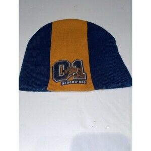 Official Scooby-Doo 01 Blue Orange Striped Knit Beanie Youth Hat Drew Pearson